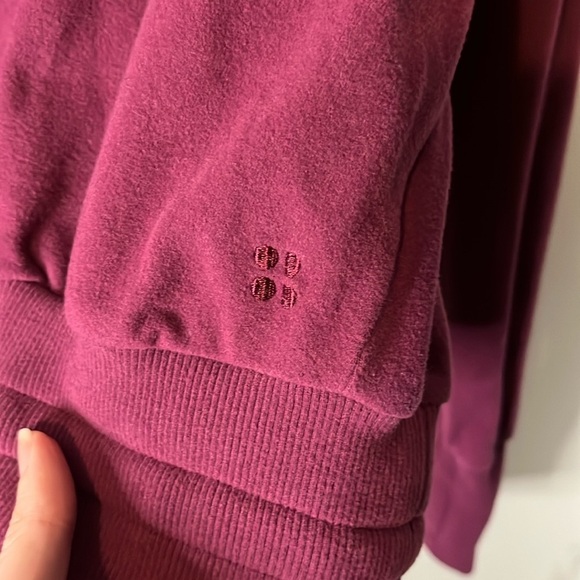 Sweaty Betty Melody Luxe Fleece Pullover Amaranth Pink Sz 10 Sweatshirt - Picture 8 of 10